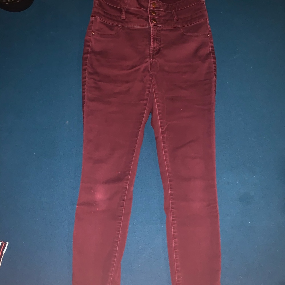 High waisted skinny jeans